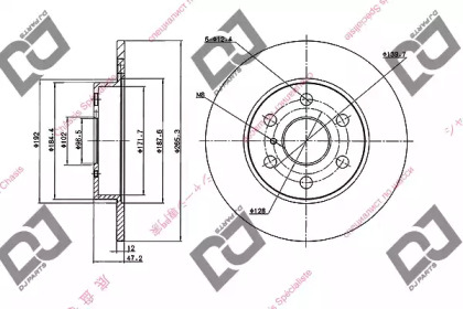 Тормозной диск DJ PARTS BD2052